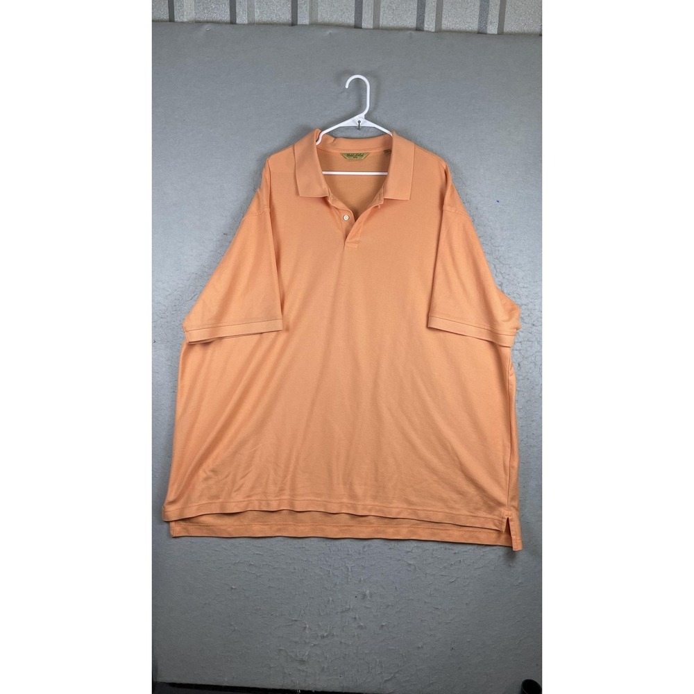 Roundtree & Yorke Gold Label Polo Shirt Mens Big 4X Orange Short Sleeve Knit